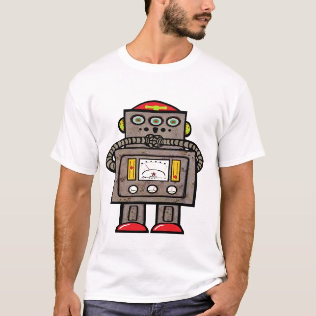 Camiseta Robot sorprendido observado 3 (Anverso)