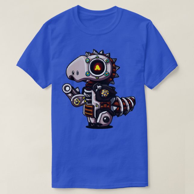 Camiseta Robot Steampunk Kawaii Dragon 2 (Diseño del anverso)