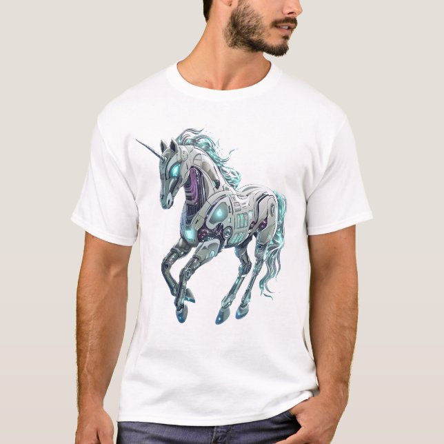 Camiseta Robot Tecnológico Unicornio (Anverso)
