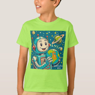 Camiseta Robot vintage en descubrimiento de curiosidad en c