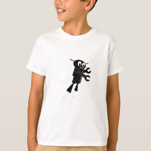 Camiseta Robot volador negro