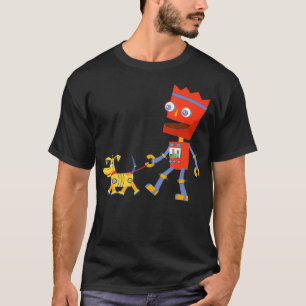 Camiseta Robot Walking Robotic Dog Face divertida y Silly W