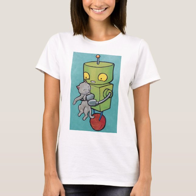 Camiseta Robot y Gray Kitty (Anverso)
