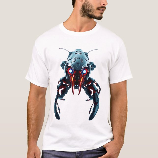 Camiseta Robotic Lobster Face Art (Anverso)