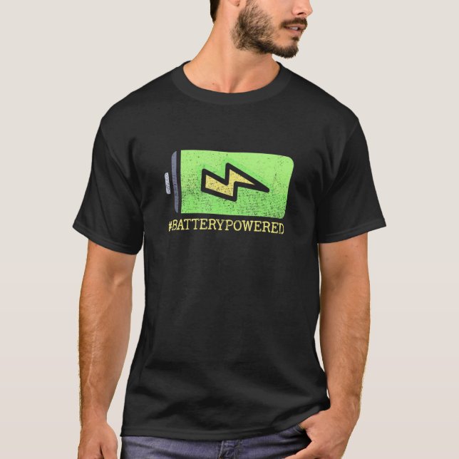 Camiseta Robótica de máquinas con batería para el futuro (Anverso)