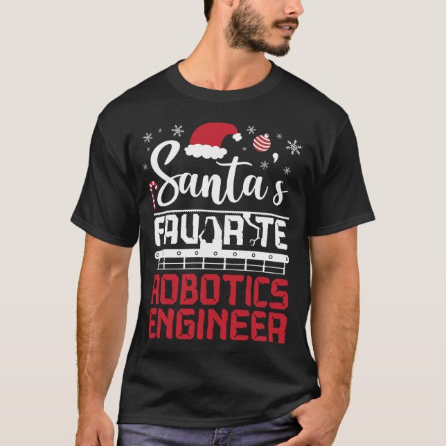 Camiseta Robótica favorita de Santa Ingeniera de Robótica (Anverso)