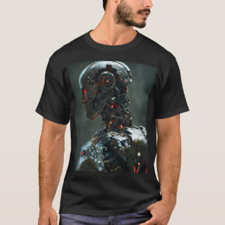 Camiseta robótica futurista