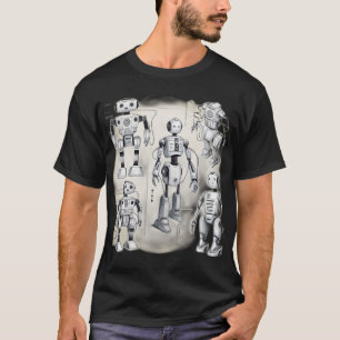Camiseta Robótica futurista y maravilla tecnológica blanca