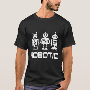 Camiseta Robótica Para Adultos Máquinas Bot Hombres Robot C