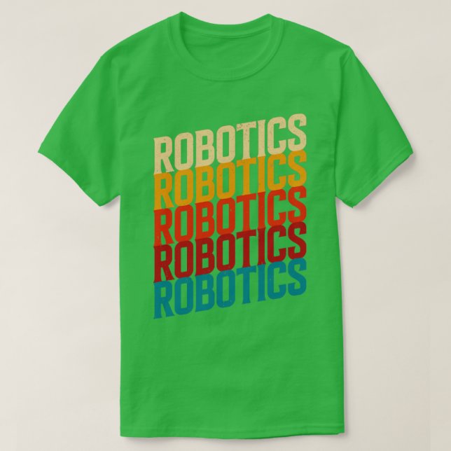 Camiseta Robótica retro para ingeniería de robótica humanoi (Diseño del anverso)