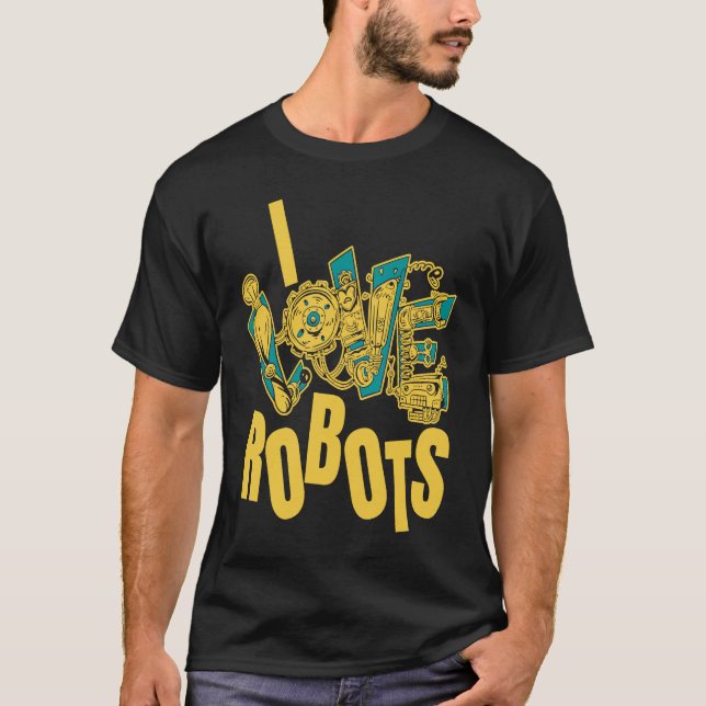 Camiseta Robotics Ai Inteligencia Artificial Amo Robots (Anverso)