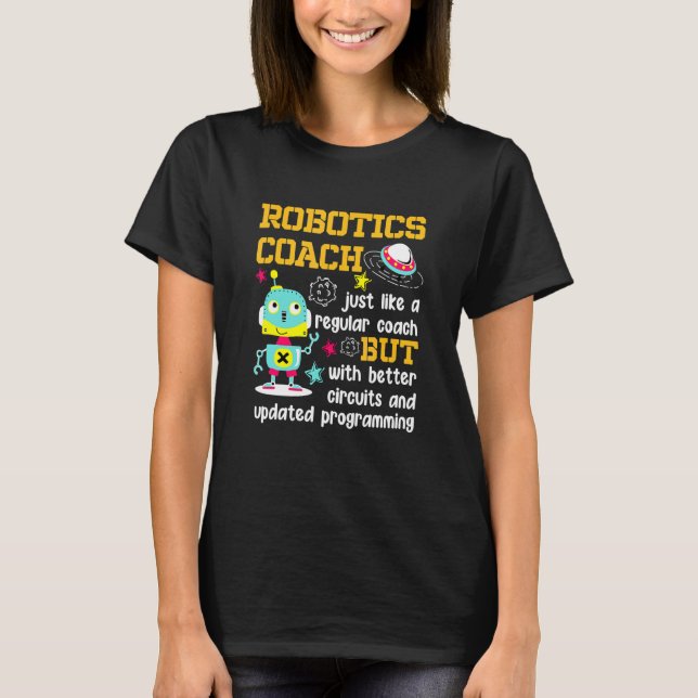 Camiseta Robotics Coach Better Circuits Programación actual (Anverso)
