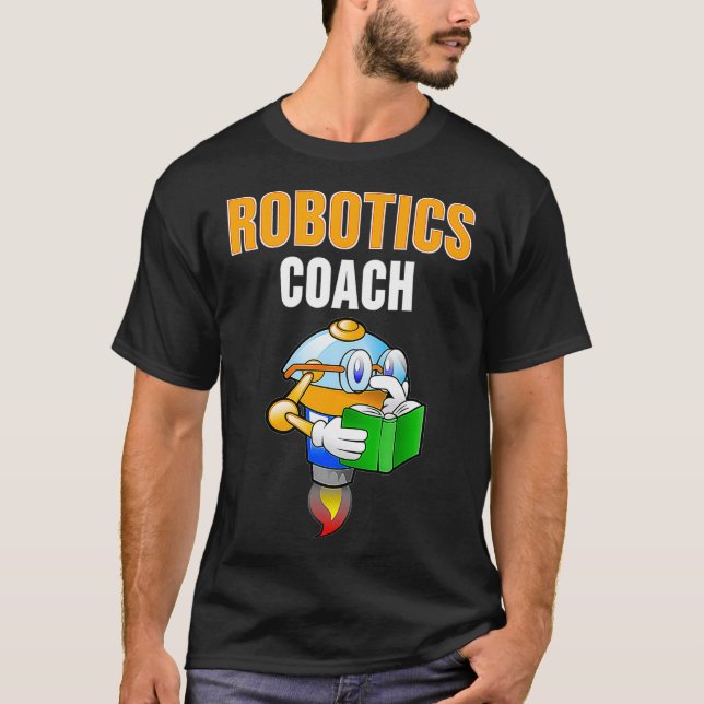Camiseta Robotics Coach Tee Gift para Robot Training Engine (Anverso)
