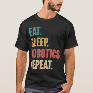 Camiseta Robotics de sueño de consumo repetidos de robot de