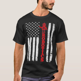 Camiseta Robotics Estados Unidos Bandera Robots