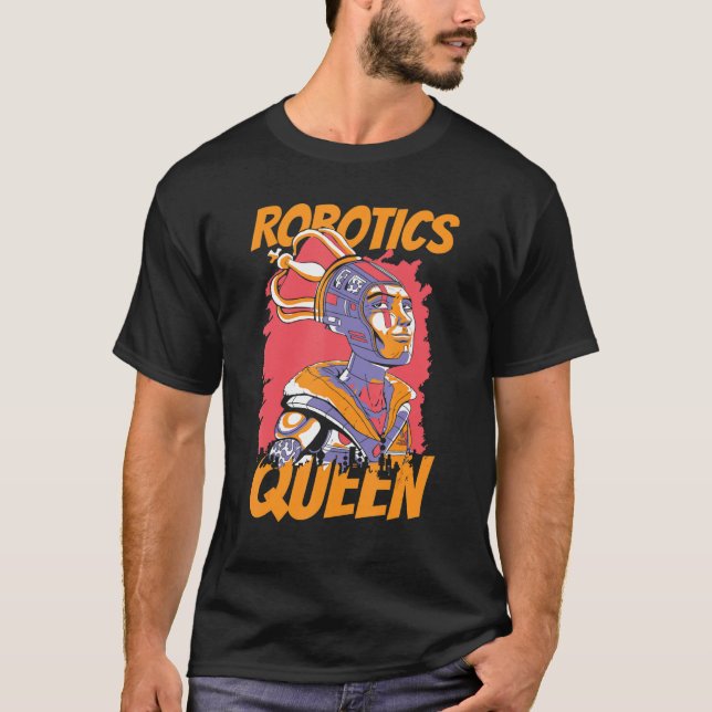 Camiseta Robotics Queen Artificial Intelligence Ai Robots (Anverso)