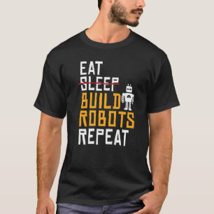 Camiseta Robots contra la construcción de alimentos repetid