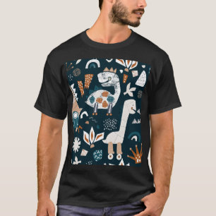 Camiseta Robots de dinosaurios, juguetón, sin costura para
