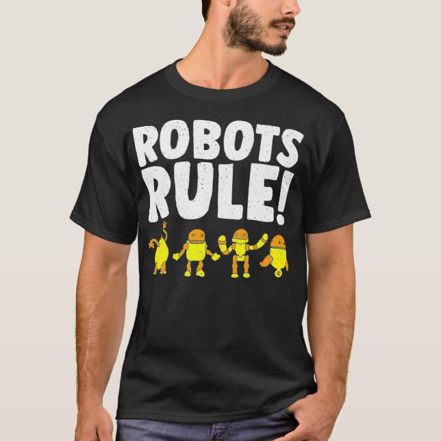 Camiseta Robots divertidos: Robot moderno para la ciencia R (Anverso)