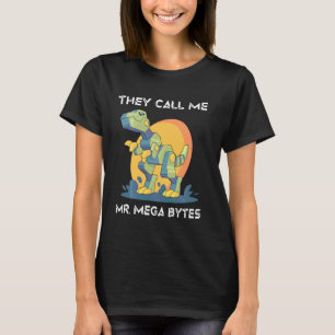 Camiseta Robots Me Llaman Sr. Mega Bytes Dinosaur Scienti