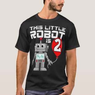 Camiseta Robots para niños de 2 años Robot para el cumpleañ