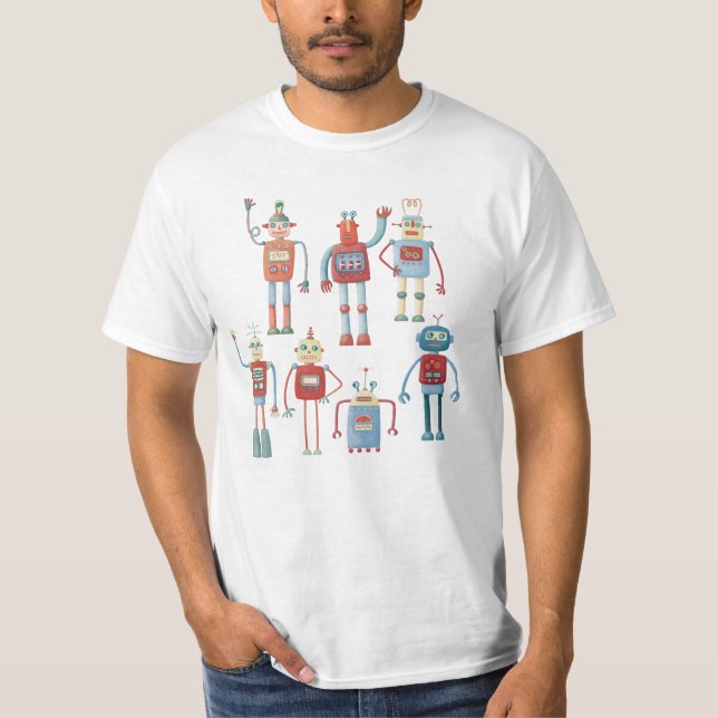 Camiseta Robots retro al estilo de los años 50 (Anverso)