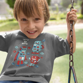 Camiseta Robots retro de mensaje personalizado y gráfico de