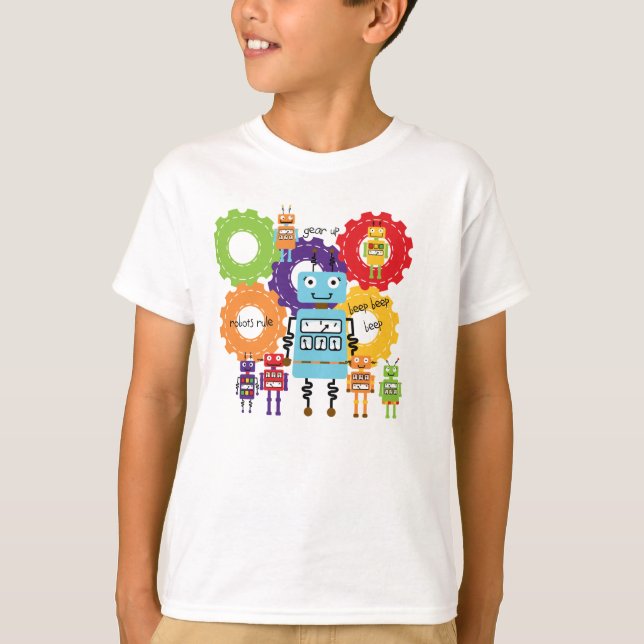 Camiseta Robots Rule (Anverso)