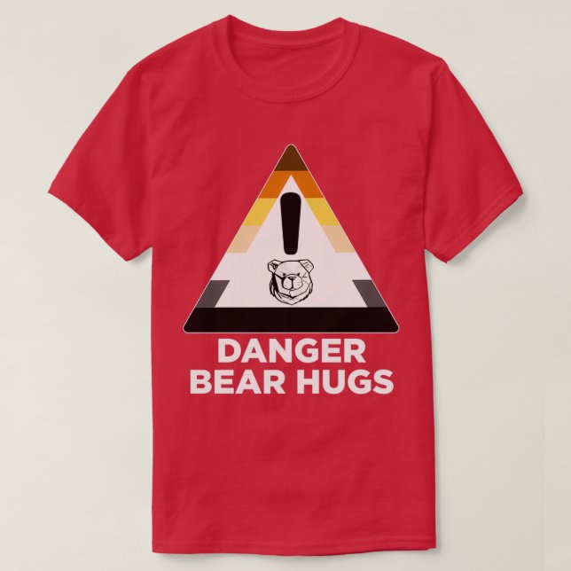 Camiseta Robusto peligro oso abrazos blancos (Diseño del anverso)