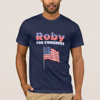 Camiseta Roby para el diseño patriótico de la bandera