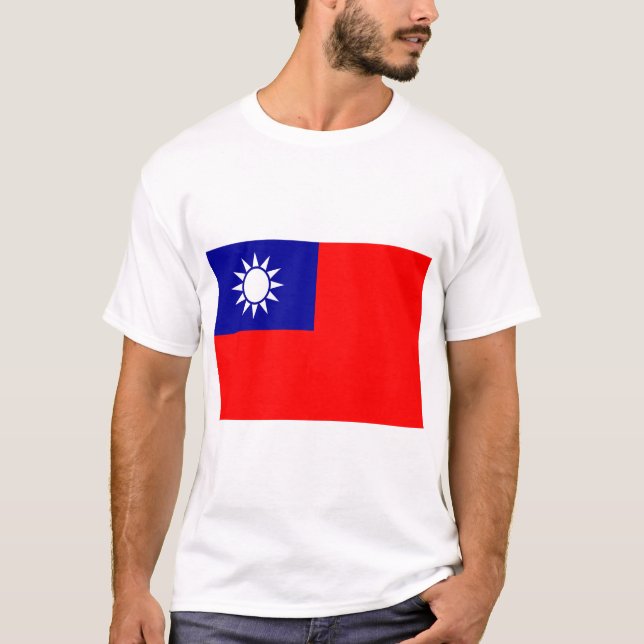 Camiseta ROC Taiwán - bandera taiwanesa - 中華民國國旗 - 青天白日滿地紅 (Anverso)