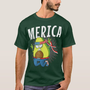 Camiseta Roca aguacate divertida Merica Manos Estados Unido