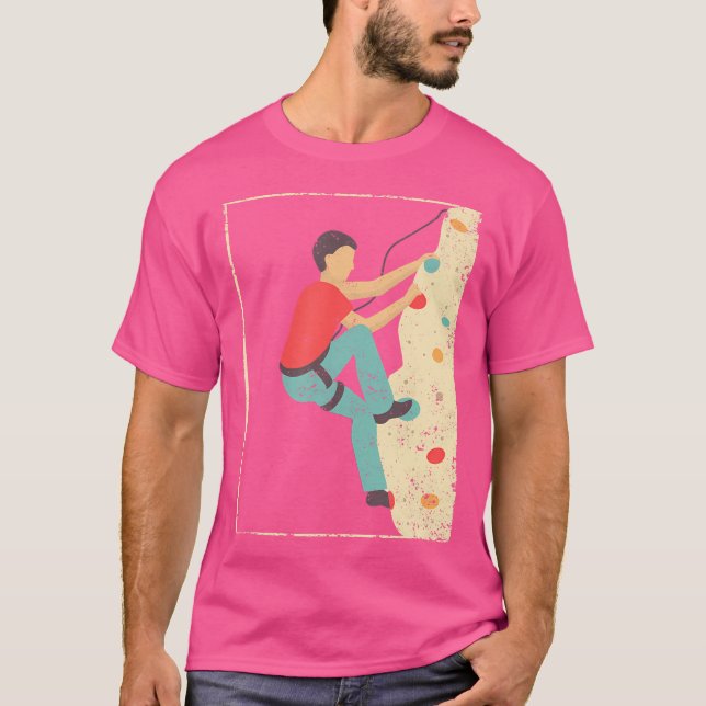 Camiseta Roca alpinista de montaña Retro Bouldering (Anverso)