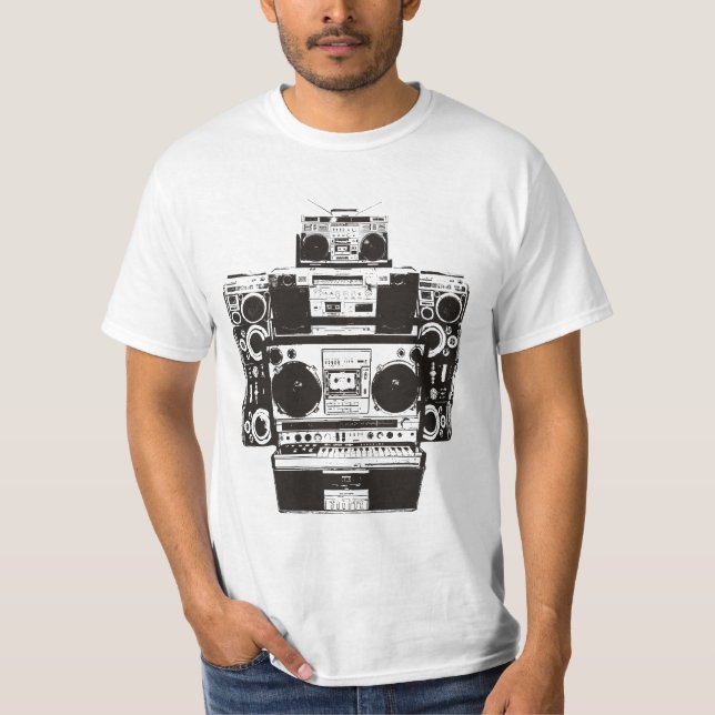 Camiseta Roca Beatbox del robot (Anverso)