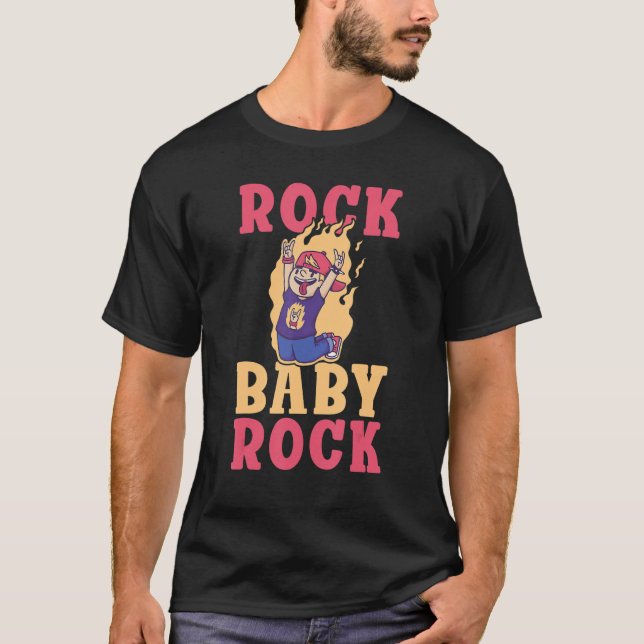 Camiseta Roca Bebé Roca Rullero de Rock (Anverso)