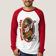 Roca de Bro con el béisbol T de los hombres de