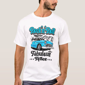 Camiseta Roca De Costuma Y Greaser De Moda De Los Años 50