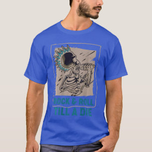 Camiseta Roca de Esqueleto Rodar Hasta Morir Punk Rock ARTE