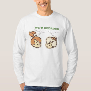 Camiseta Roca de fondo del amor de PEBBLES™ y de BAMM-BAM