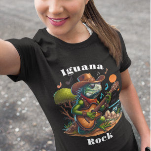 Camiseta Roca de habitante de ciénaga de Iguana Serenading