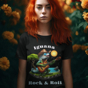Camiseta Roca de habitante de ciénaga de Iguana Serenading