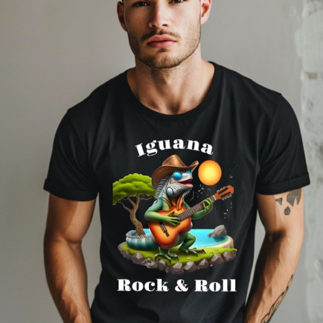 Camiseta Roca de habitante de ciénaga de Iguana Serenading (Subido por el creador)