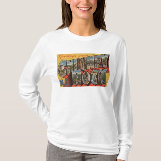 Camiseta Roca de la chimenea, Carolina del Norte (Anverso)