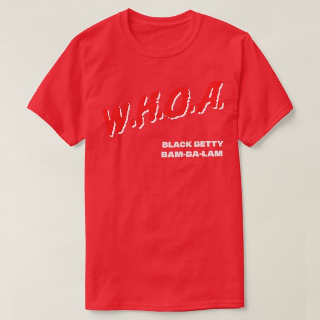 Camiseta Roca de los 70 de Black Betty Ram Jam (Diseño del anverso)