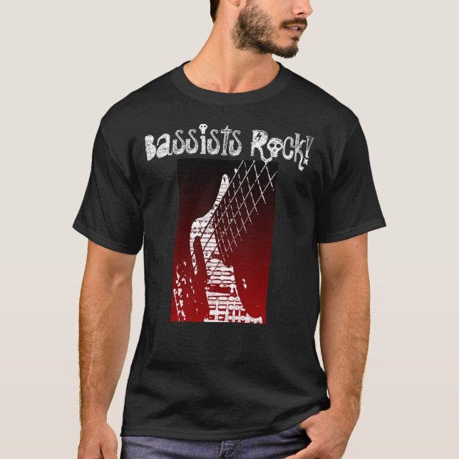 Camiseta ¡Roca de los bajistas! (Anverso)