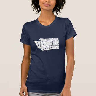 Camiseta ¡Roca de los chicas de Washington! (azul)
