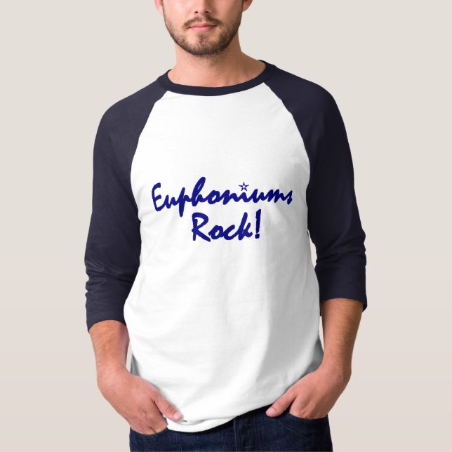 Camiseta Roca de los Euphoniums - letras azules (Anverso)