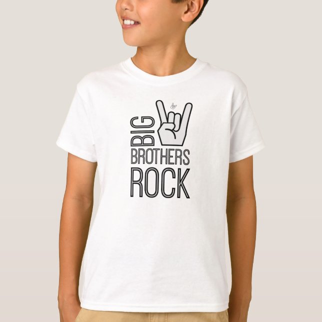 Camiseta ¡Roca de los hermanos mayores!  Una cadera y una (Anverso)
