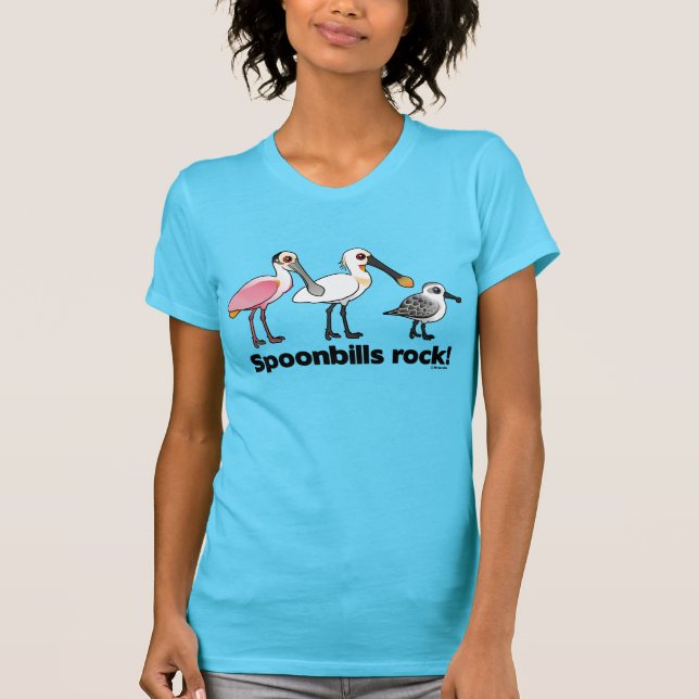 Camiseta ¡Roca de los Spoonbills! (Anverso)