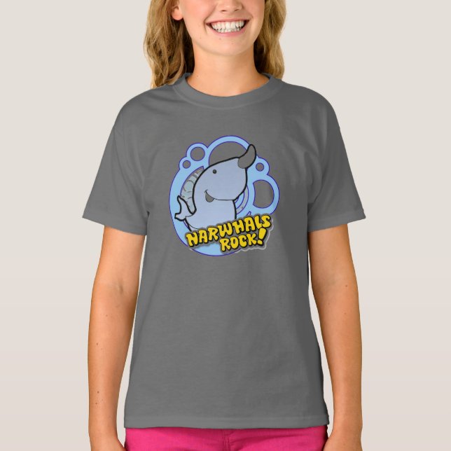 Camiseta ¡Roca de Narwhals! (Anverso)